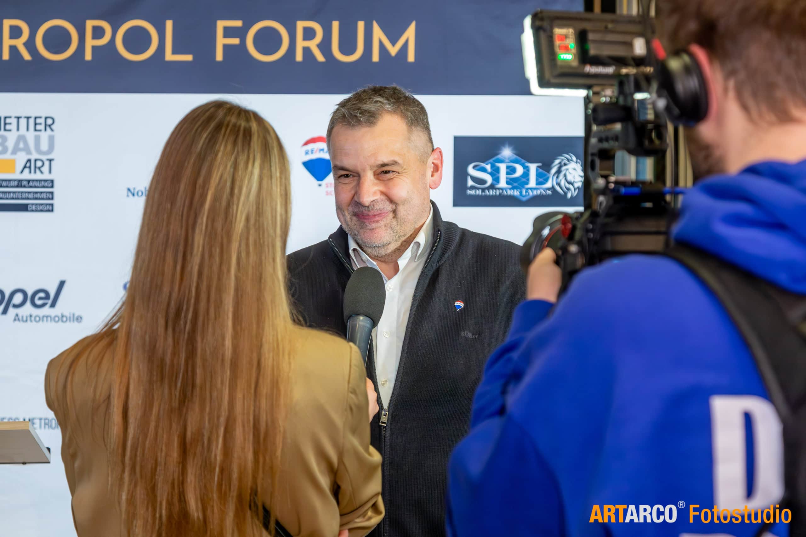 Live-Interview auf dem Business Forum Franken Fernsehen im Austausch mit den Gästen